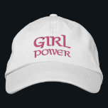 Girl Power Simple Modern Typography Custom Embroidered Hat<br><div class="desc">Girl Power Simple Modern Typography Custom Embroidered Baseball Cap features the simple modern embroidered text "Girl Power". Perfect as a gift for your best friend,  cousin,  sister,  mum and more. Created by Evco Studio www.zazzle.com/store/evcostudio</div>