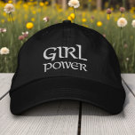 Girl Power Simple Modern Typography Custom Embroidered Hat<br><div class="desc">Girl Power Simple Modern Typography Custom Embroidered Baseball Cap features the simple modern embroidered text "Girl Power". Perfect as a gift for your best friend,  cousin,  sister,  mum and more. Created by Evco Studio www.zazzle.com/store/evcostudio</div>