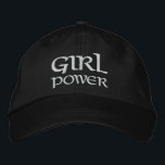Girl Power Simple Modern Typography Custom Embroidered Hat<br><div class="desc">Girl Power Simple Modern Typography Custom Embroidered Baseball Cap features the simple modern embroidered text "Girl Power". Perfect as a gift for your best friend,  cousin,  sister,  mum and more. Created by Evco Studio www.zazzle.com/store/evcostudio</div>