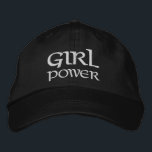 Girl Power Simple Modern Typography Custom Embroidered Hat<br><div class="desc">Girl Power Simple Modern Typography Custom Embroidered Baseball Cap features the simple modern embroidered text "Girl Power". Perfect as a gift for your best friend,  cousin,  sister,  mum and more. Created by Evco Studio www.zazzle.com/store/evcostudio</div>