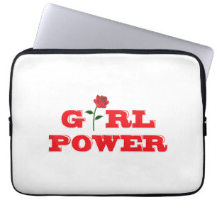Girl Power T-Shirt - Awesome Women Female Feminist Laptop Sleeve