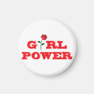 Girl Power T-Shirt - Awesome Women Female Feminist Magnet
