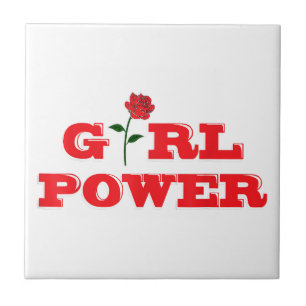 Girl Power T-Shirt - Awesome Women Female Feminist Tile