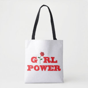Girl Power T-Shirt - Awesome Women Female Feminist Tote Bag