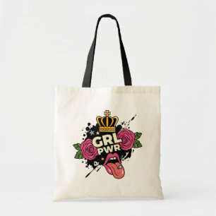 Girl Power Tattoo Style Tote Bag