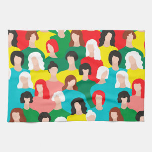 Girl power tea towel