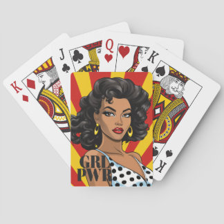 Girl Power tote 1 Playing Cards