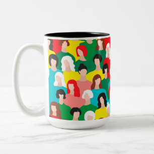 Girl power Two-Tone coffee mug