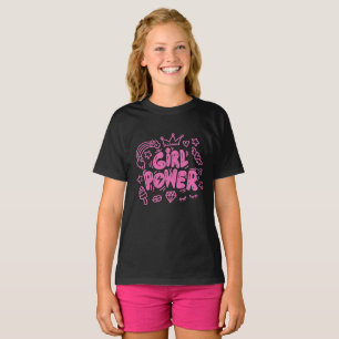 Girl Power Typography lettering  T-Shirt