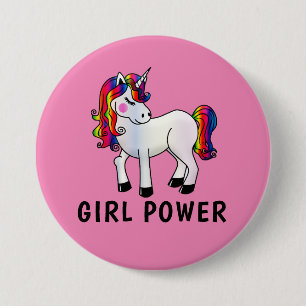 GIRL POWER UNICORN BUTTONS