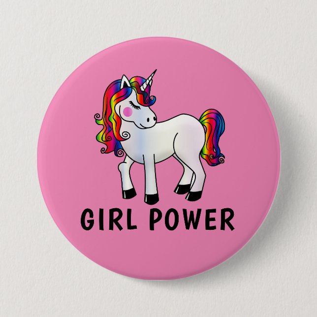 GIRL POWER UNICORN BUTTONS (Front)
