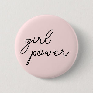 Girl Power Vibes   Empowered Women Feminist Design 6 Cm Round Badge