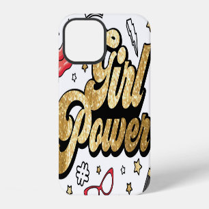 Girl Power: Vintage Feminist Glitter. iPhone 12 Case