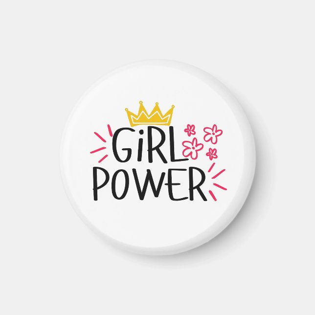 Girl Power Women's Day Magnet (Front)