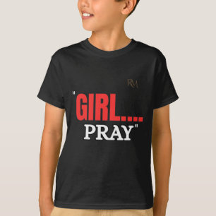 Girl Pray T-Shirt Faith Based Christian Shirt fo
