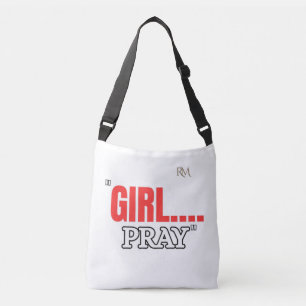 Girl Pray T-Shirt Faith Based Christian Shirt fo Crossbody Bag