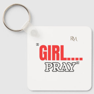 Girl Pray T-Shirt Faith Based Christian Shirt Key Ring