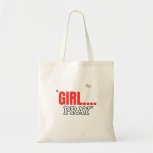 Girl Pray T-Shirt Faith Based Christian Shirt Tote Bag