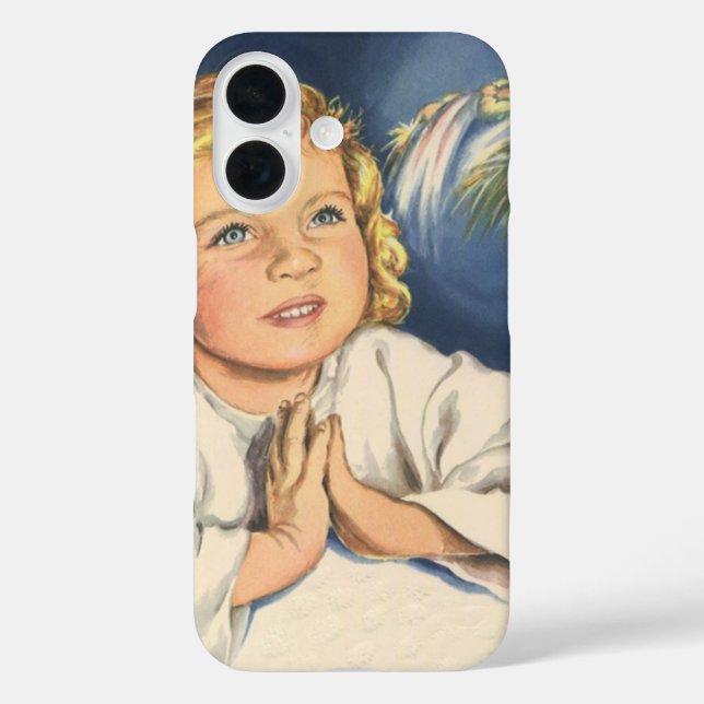 Girl Praying to Jesus Christ, Bedtime Prayers Case-Mate iPhone Case (Back)