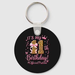 Girl Preteen Nk Coquette Bow Its My 11th Birthday  Key Ring