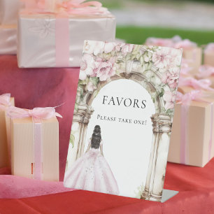 Girl princess dress party favour sign