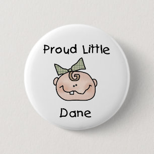 Girl Proud Danish Baby 6 Cm Round Badge