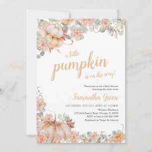 Girl Pumpkin Baby Shower Invitation