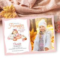 Girl Pumpkin Patch Bows Photo Birthday Party