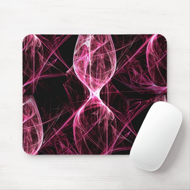 Girl Punk Rock Pink Energy Waves Mouse Pad (With Mouse)