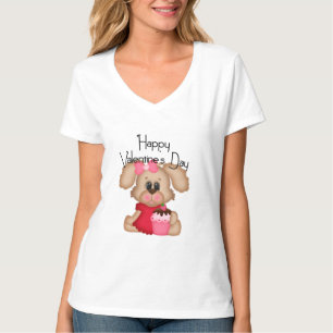 Girl Puppy Dog Happy Valentine's Day t-shirt