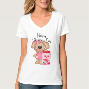 Girl Puppy Dog Happy Valentine's Day t-shirt 2