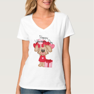 Girl Puppy Dog Happy Valentine's Day t-shirt 3