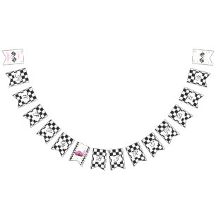 Girl Racing Birthday Party   Fast One & Two fast Bunting