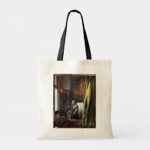 Girl Reading a Letter at an Open Window, Vermeer Tote Bag