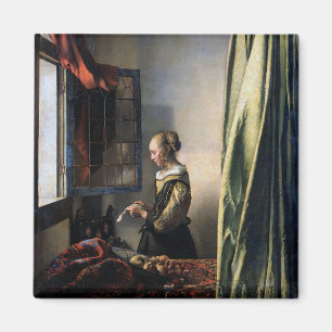 Girl Reading a Letter at the Window, Vermeer Magnet