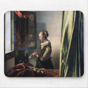 Girl Reading a Letter at the Window, Vermeer Mouse Pad
