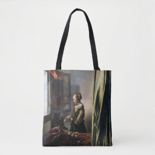 Girl Reading a Letter at the Window, Vermeer Tote Bag