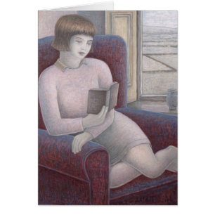 Girl Reading in Armchair 2009
