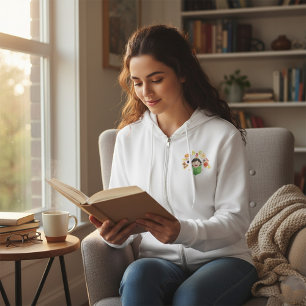 Girl Reading Learning ABC Letters and Toys Hoodie