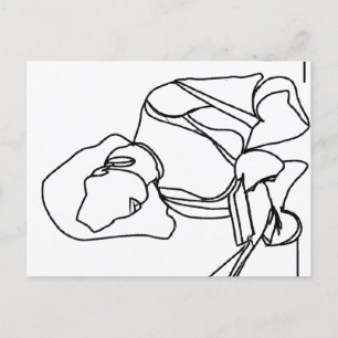 Girl Reading Postcard