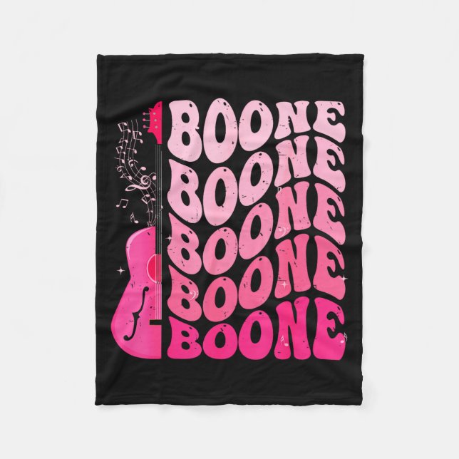 Girl Retro Boone Groovy Flower First Name D 80's  Fleece Blanket (Front)