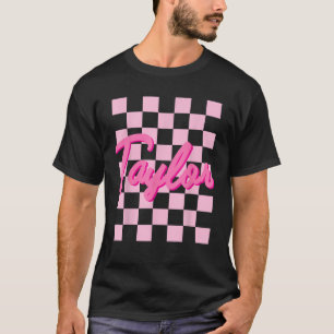 Girl Retro TAYLOR First Name Personalised Groovy B T-Shirt