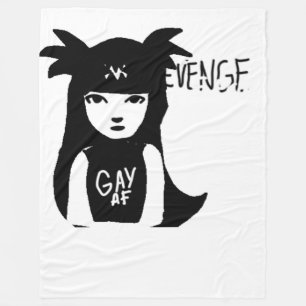girl revenge fleece blanket