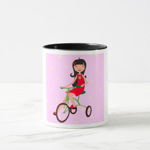 Girl Riding A Bike Mug