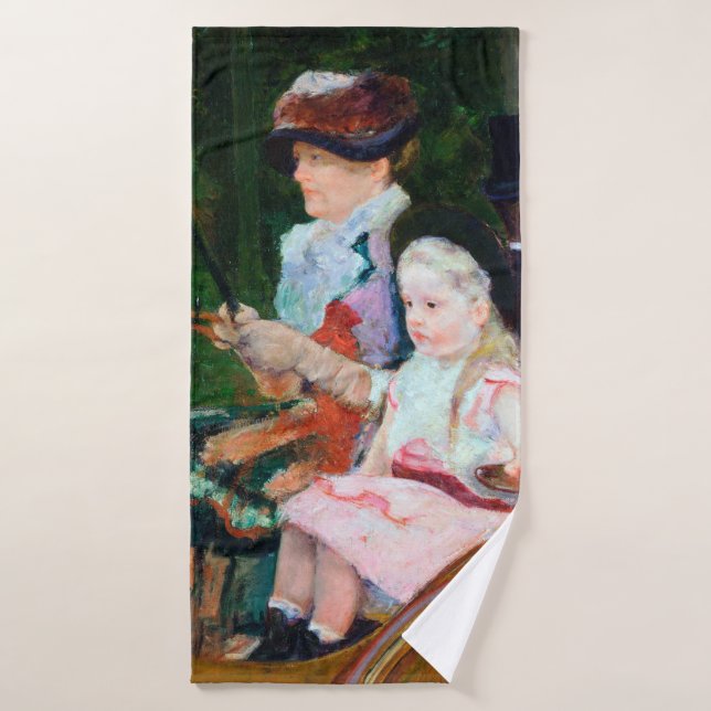 Girl Riding a Carriage, Mary Cassatt Bath Towel (Bath Towel)