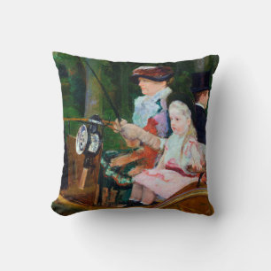 Girl Riding a Carriage, Mary Cassatt Cushion