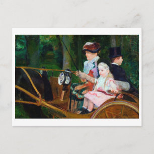 Girl Riding a Carriage, Mary Cassatt Postcard