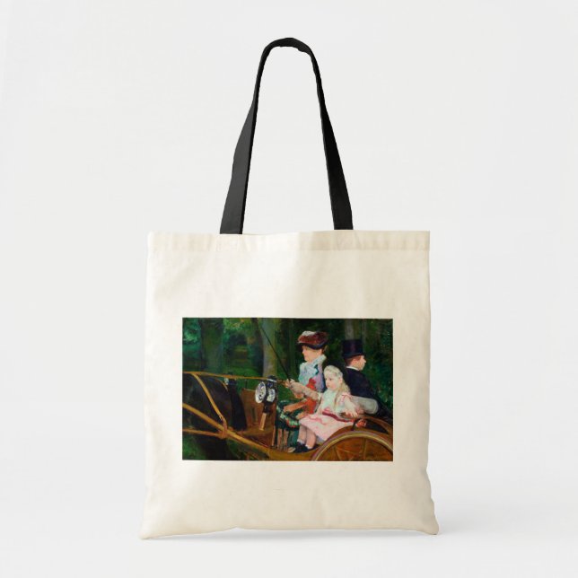 Girl Riding a Carriage, Mary Cassatt Tote Bag (Front)