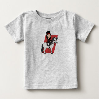 Girl riding a horse cartoon baby T-Shirt