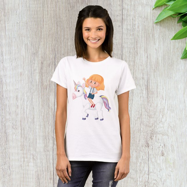Girl Riding A Unicorn T-Shirt (Creator Uploaded)